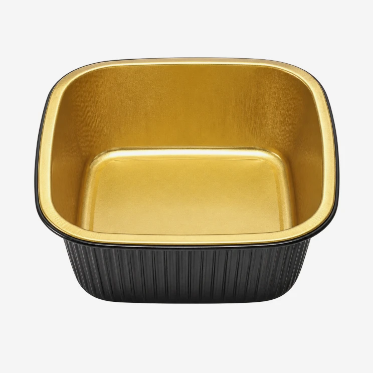 280ml Smooth-Wall Square Aluminum Dessert Bowl