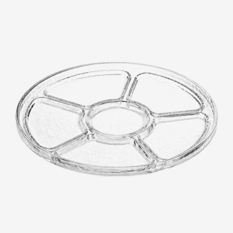 18 Inch Round Embossed Aluminum Foil Serving Tray
