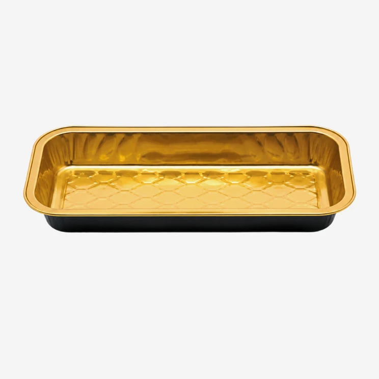252ml Colored Rectangular Smooth-Wall Foil Tray
