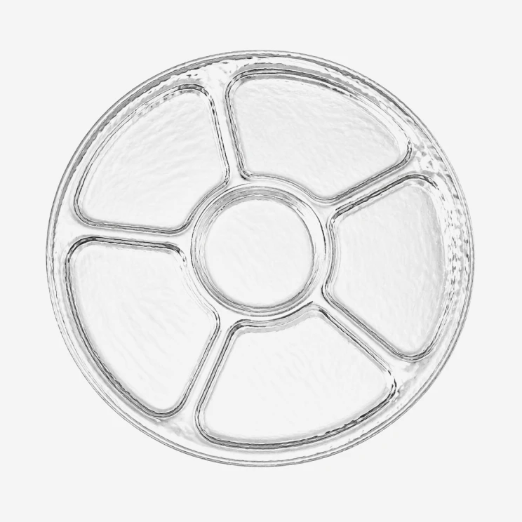 16 Inch Round Embossed Aluminum Foil Serving Tray