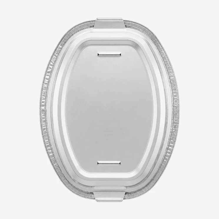192 oz Oval Aluminum Roaster with Dome Lid Combo