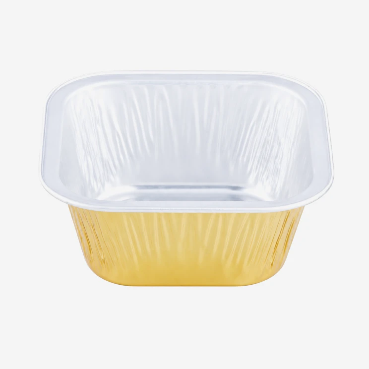 Deep Colored Square Foil Dessert Cup