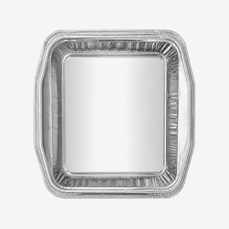 67 oz Square Aluminum Cake Pan with Handles and Dome Lid