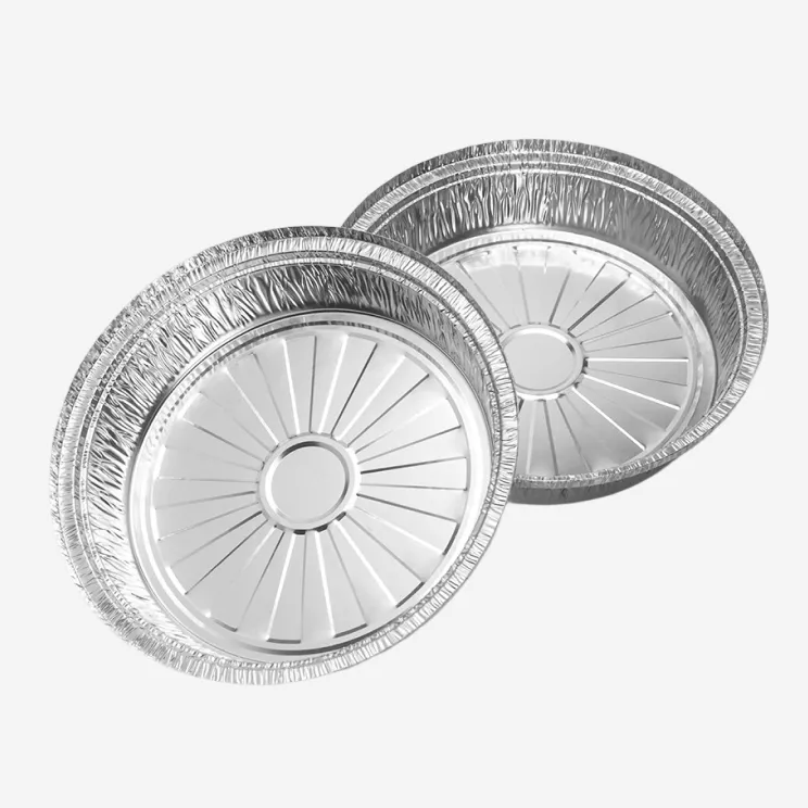 8 Inch Round Aluminum Foil Container with Lid